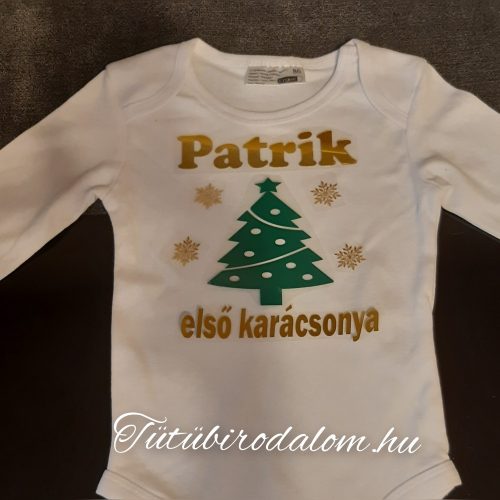 Kisfiú karácsonyi body "első karácsonyom"