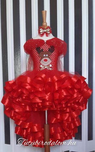 Asymmetrisches Kleid mit Rentieren